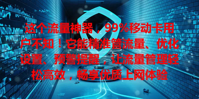 这个流量神器，99%移动卡用户不知！它能精准管流量、优化设置、预警提醒，让流量管理轻松高效，畅享优质上网体验