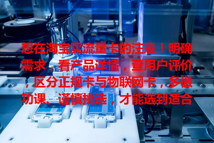 想在淘宝买流量卡的注意！明确需求，看产品详情，查用户评价，区分正规卡与物联网卡，多做功课、谨慎挑选，才能选到适合的流量卡，让上网更顺畅
