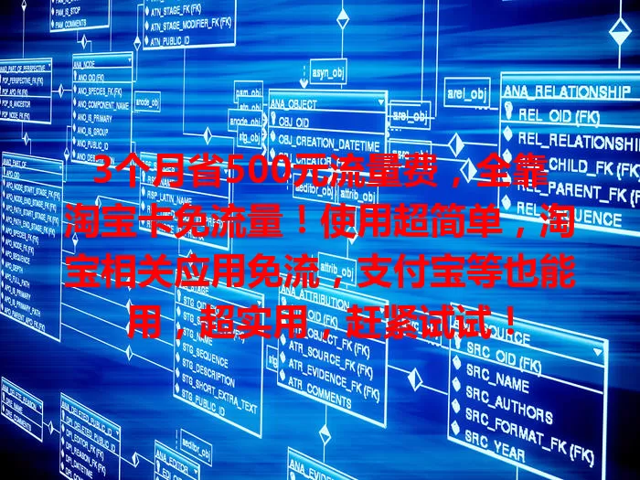 3个月省500元流量费，全靠淘宝卡免流量！使用超简单，淘宝相关应用免流，支付宝等也能用，超实用，赶紧试试！