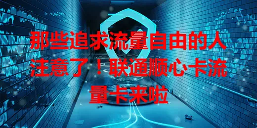 那些追求流量自由的人注意了！联通顺心卡流量卡来啦