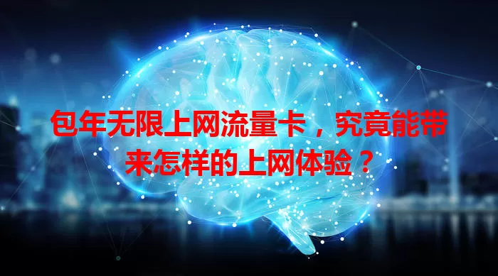 包年无限上网流量卡，究竟能带来怎样的上网体验？