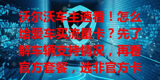 沃尔沃车主速看！怎么给爱车买流量卡？先了解车辆支持情况，再看官方套餐，选非官方卡要谨慎，关注购买渠道，多方面考量，就能为沃尔沃挑到适配流量卡，畅享智能车生活！