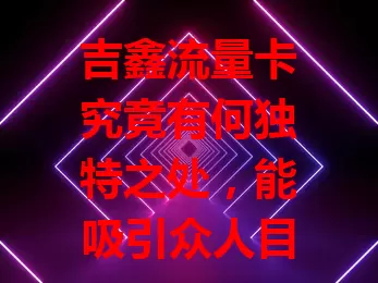 吉鑫流量卡究竟有何独特之处，能吸引众人目光？