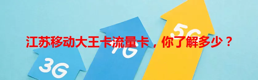 江苏移动大王卡流量卡，你了解多少？