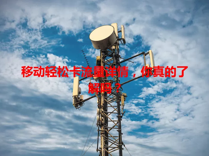 移动轻松卡流量详情，你真的了解吗？