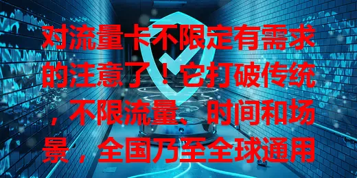对流量卡不限定有需求的注意了！它打破传统，不限流量、时间和场景，全国乃至全球通用，开启自由便捷网络新时代，是高效畅享生活人群的上网首选