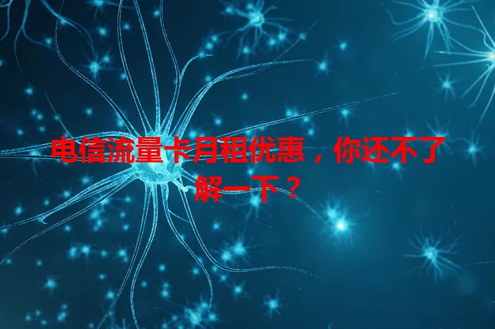 电信流量卡月租优惠，你还不了解一下？