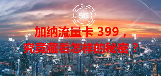 加纳流量卡 399，究竟藏着怎样的秘密？