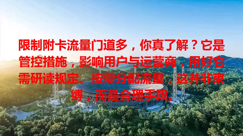 限制附卡流量门道多，你真了解？它是管控措施，影响用户与运营商，用好它需研读规定、按需分配流量，这并非束缚，而是合理手段。