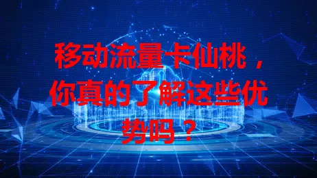 移动流量卡仙桃，你真的了解这些优势吗？