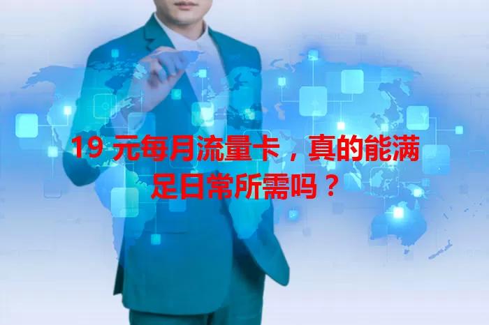 19 元每月流量卡，真的能满足日常所需吗？