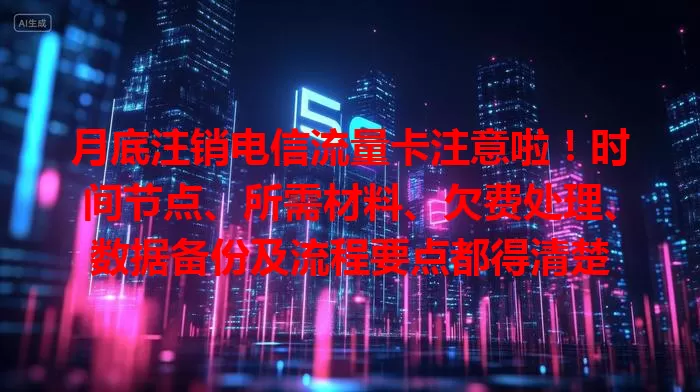 月底注销电信流量卡注意啦！时间节点、所需材料、欠费处理、数据备份及流程要点都得清楚