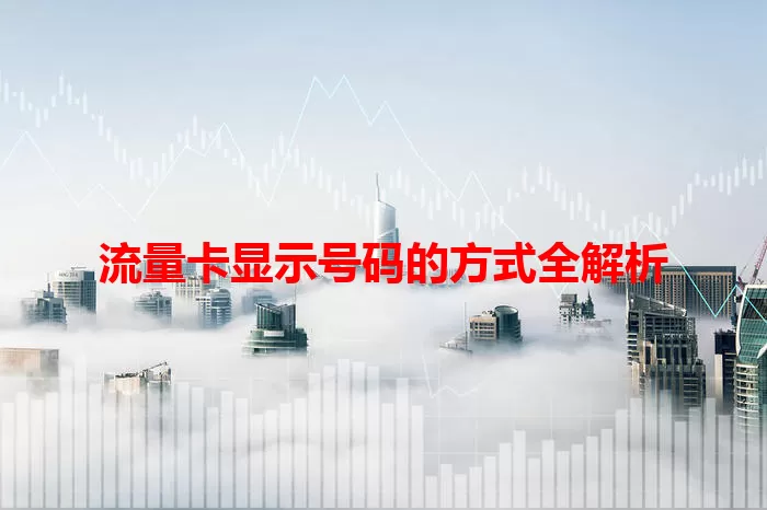 流量卡显示号码的方式全解析