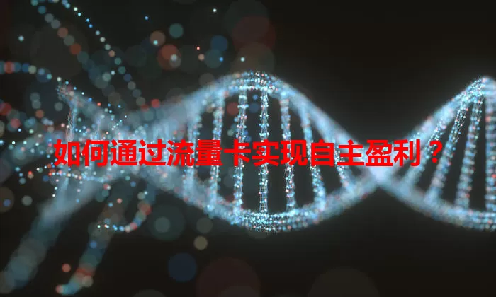 如何通过流量卡实现自主盈利？