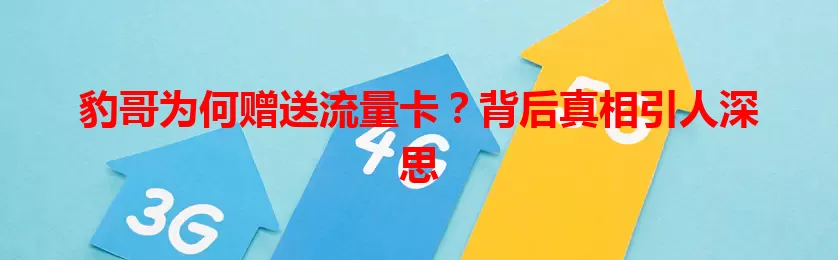 豹哥为何赠送流量卡？背后真相引人深思
