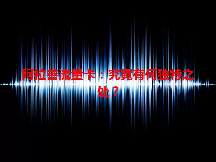 阿拉善流量卡：究竟有何独特之处？
