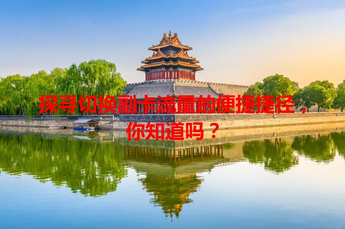 探寻切换副卡流量的便捷捷径，你知道吗？