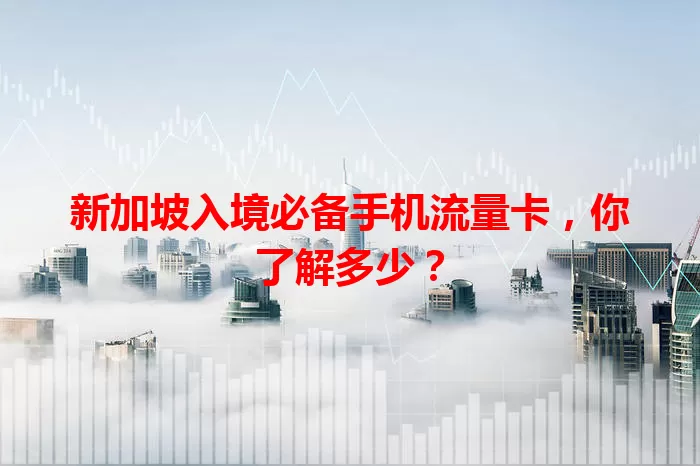 新加坡入境必备手机流量卡，你了解多少？