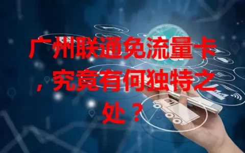 广州联通免流量卡，究竟有何独特之处？