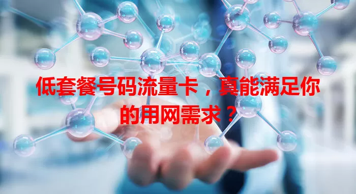 低套餐号码流量卡，真能满足你的用网需求？