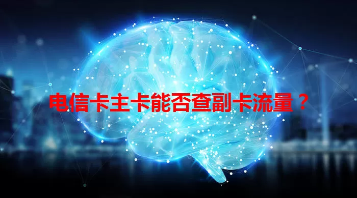电信卡主卡能否查副卡流量？