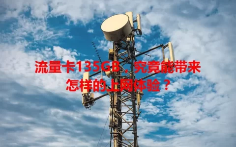 流量卡135GB，究竟能带来怎样的上网体验？