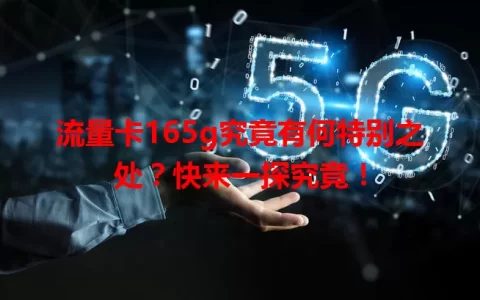 流量卡165g究竟有何特别之处？快来一探究竟！
