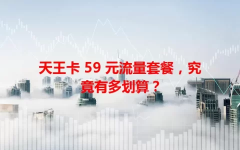 天王卡 59 元流量套餐，究竟有多划算？