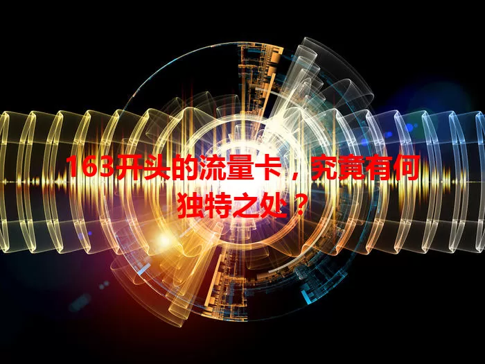 163开头的流量卡，究竟有何独特之处？