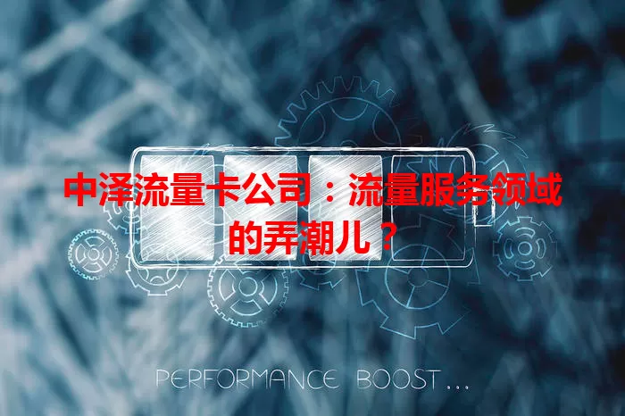 中泽流量卡公司：流量服务领域的弄潮儿？